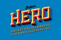 Comics superhero style font Royalty Free Stock Photo