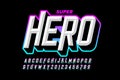 Comics superhero style font Royalty Free Stock Photo