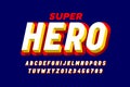 Comics superhero style font Royalty Free Stock Photo