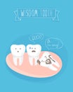 Comics about wisdom tooth, vector Royalty Free Stock Photo