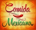 Comida Mexicana - Mexican Food Spanish text