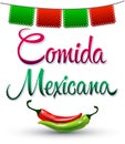 Comida Mexicana - mexican food spanish text