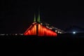 Sunshine Skyway Bridge Lit Up - 1 Royalty Free Stock Photo