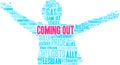 Coming Out Word Cloud Royalty Free Stock Photo