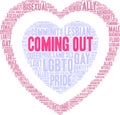 Coming Out Word Cloud Royalty Free Stock Photo