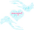 Coming Out Word Cloud Royalty Free Stock Photo