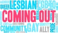 Coming Out Word Cloud Royalty Free Stock Photo