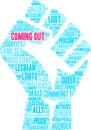 Coming Out Word Cloud Royalty Free Stock Photo
