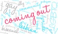 Coming Out Word Cloud Royalty Free Stock Photo
