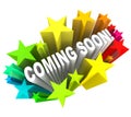 Coming Soon Announcement of New Product or Store Opening Royalty Free Stock Photo