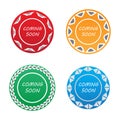 Coming soon badge label set