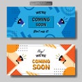 coming soon banner design illustration Royalty Free Stock Photo