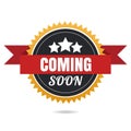 Coming soon banner. Vector illustration. Royalty Free Stock Photo