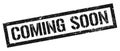 COMING SOON black grungy rectangle stamp Royalty Free Stock Photo