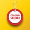 Coming soon button sign tag Royalty Free Stock Photo