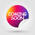 Coming soon button sticker concept sign Royalty Free Stock Photo