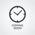 Coming soon with a clock Royalty Free Stock Photo