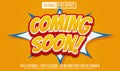 Coming Soon Comic And Movie 3d editable text effect Royalty Free Stock Photo