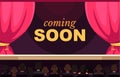 Coming soon flat vector banner template