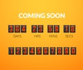 Coming Soon, flip countdown timer panel