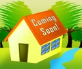 Coming Soon House Shows Upcoming Real Estate Property Available - 3d Illustration