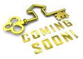 Coming Soon Key Shows Upcoming Real Estate Property Available - 3d Illustration Royalty Free Stock Photo