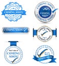 Coming soon labels, icons, badges Royalty Free Stock Photo