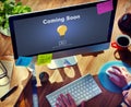 Coming Soon Opening Promotion Announcement Concept Royalty Free Stock Photo