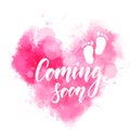 Coming soon - pregnancy announcement Royalty Free Stock Photo