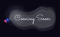 Coming Soon Promotion Banner, With Megaphone And Dark Background..Vector Illustration Royalty Free Stock Photo