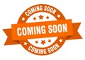 coming soon ribbon sign Royalty Free Stock Photo