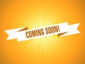 coming soon ribbon sign illustration design graphic Royalty Free Stock Photo