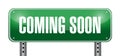 Coming soon road sign illustration design Royalty Free Stock Photo