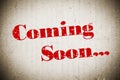 Coming Soon Royalty Free Stock Photo