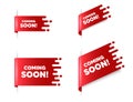 Coming soon text. Promotion banner sign. Vector Royalty Free Stock Photo