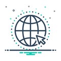 Mix icon for Comm, geography and globes Royalty Free Stock Photo