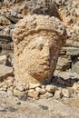 Commagene statue at East Terrace on top of Nemrut Mountain.Turkey Royalty Free Stock Photo