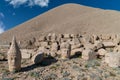 Commagene statues on the summit of Mount Nemrut in Adiyaman, Turkey Royalty Free Stock Photo