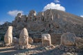 Commagene statues on the summit of Mount Nemrut in Adiyaman, Turkey Royalty Free Stock Photo