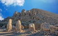 Commagene statues on the summit of Mount Nemrut in Adiyaman, Turkey Royalty Free Stock Photo