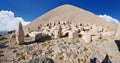 Commagene statues on the summit of Mount Nemrut in Adiyaman, Turkey Royalty Free Stock Photo