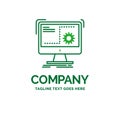 Command, computer, function, process, progress Flat Business Log