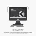 Command, computer, function, process, progress Icon. glyph vector gray symbol for UI and UX, website or mobile application Royalty Free Stock Photo
