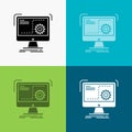 Command, computer, function, process, progress Icon Over Various Background. glyph style design, designed for web and app. Eps 10