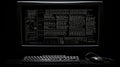 command computer screen dark