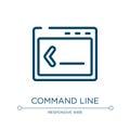 Command line icon. Linear vector illustration from programming line craft collection. Outline command line icon vector. Thin line
