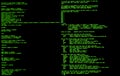 Command line interface, front view, terminal command, cli. UNIX bash shell Royalty Free Stock Photo