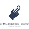 Command refresh gesture icon. Trendy flat vector Command refresh