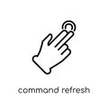Command refresh gesture icon. Trendy modern flat linear vector C