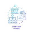 Command system blue gradient concept icon Royalty Free Stock Photo